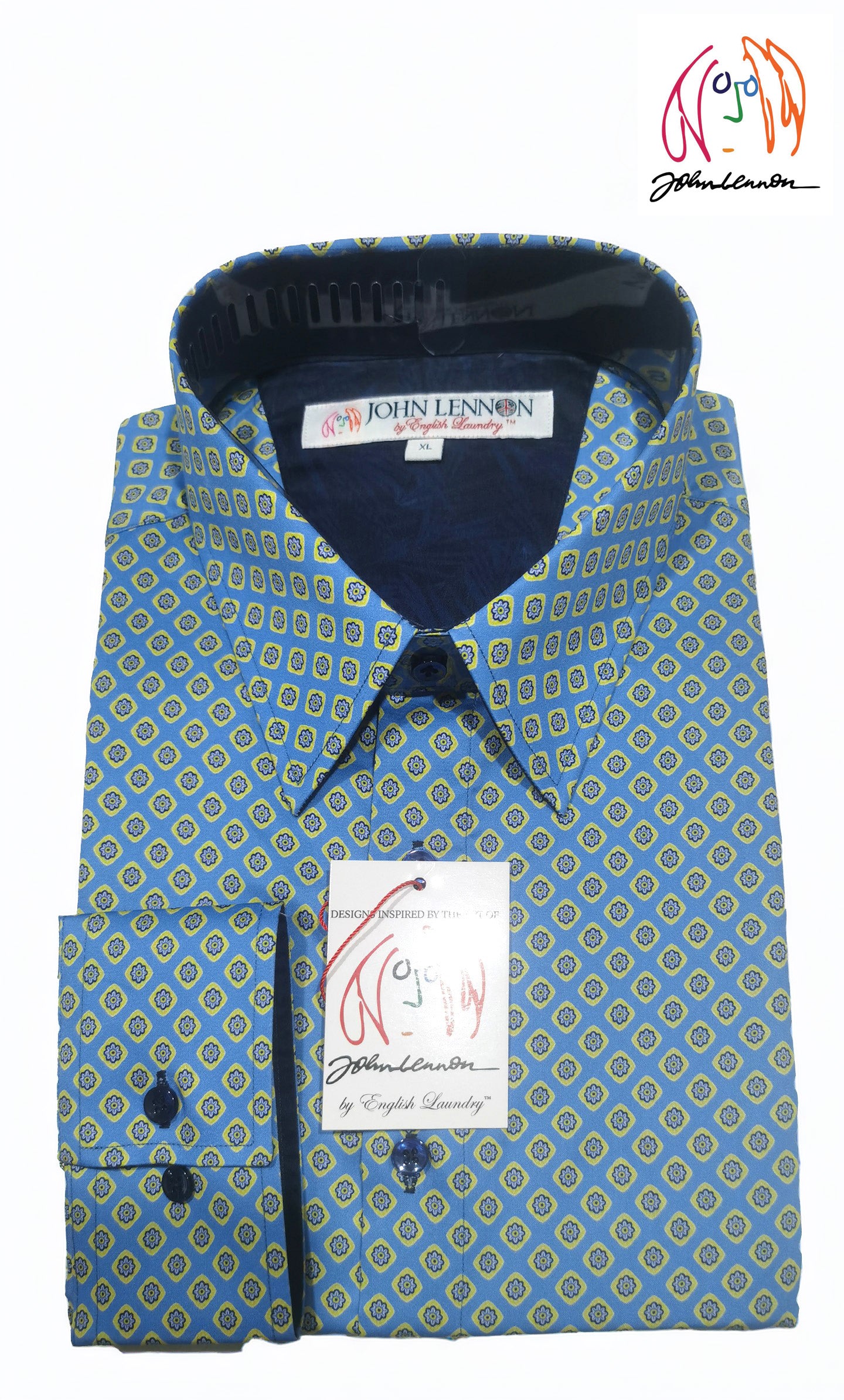 Blue patterned shirt