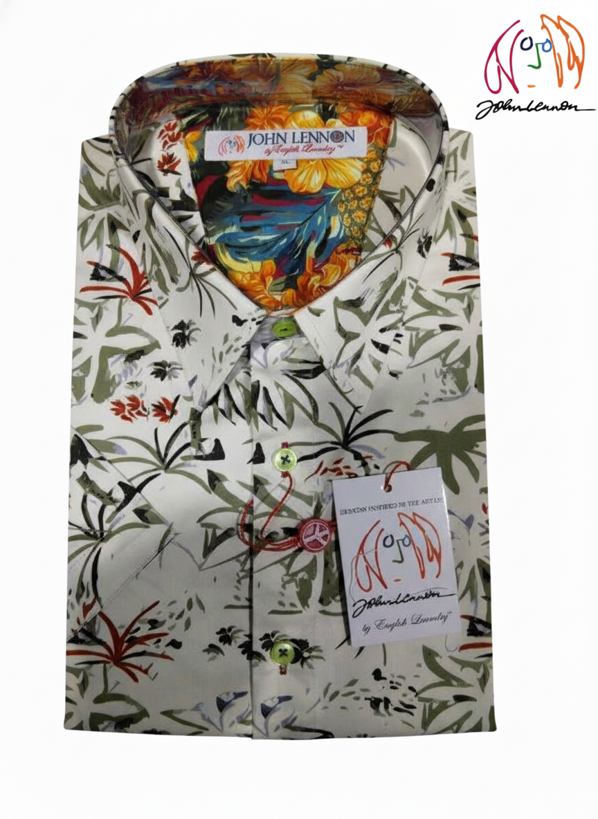 Floral patterned short sleeve shirt