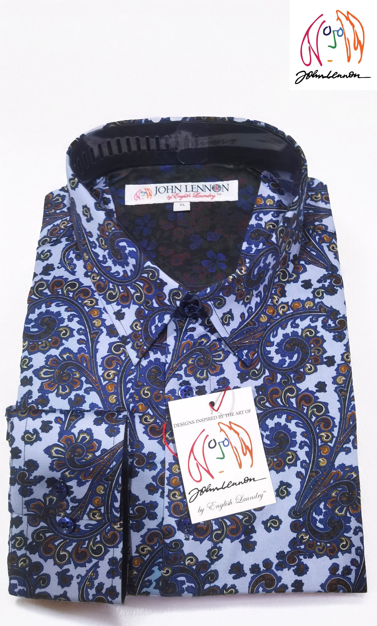 Blue paisley shirt