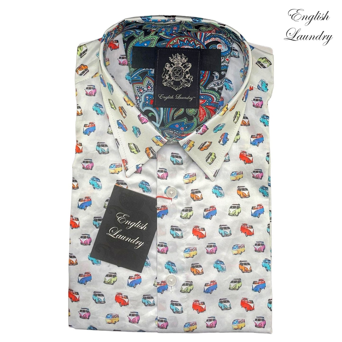 English Laundry (EL2441 SS) bottom-straight approved tidy pack shot with English Laundry transparent logo