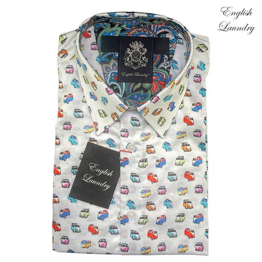 English Laundry (EL2441 SS) bottom-straight approved tidy pack shot with English Laundry transparent logo
