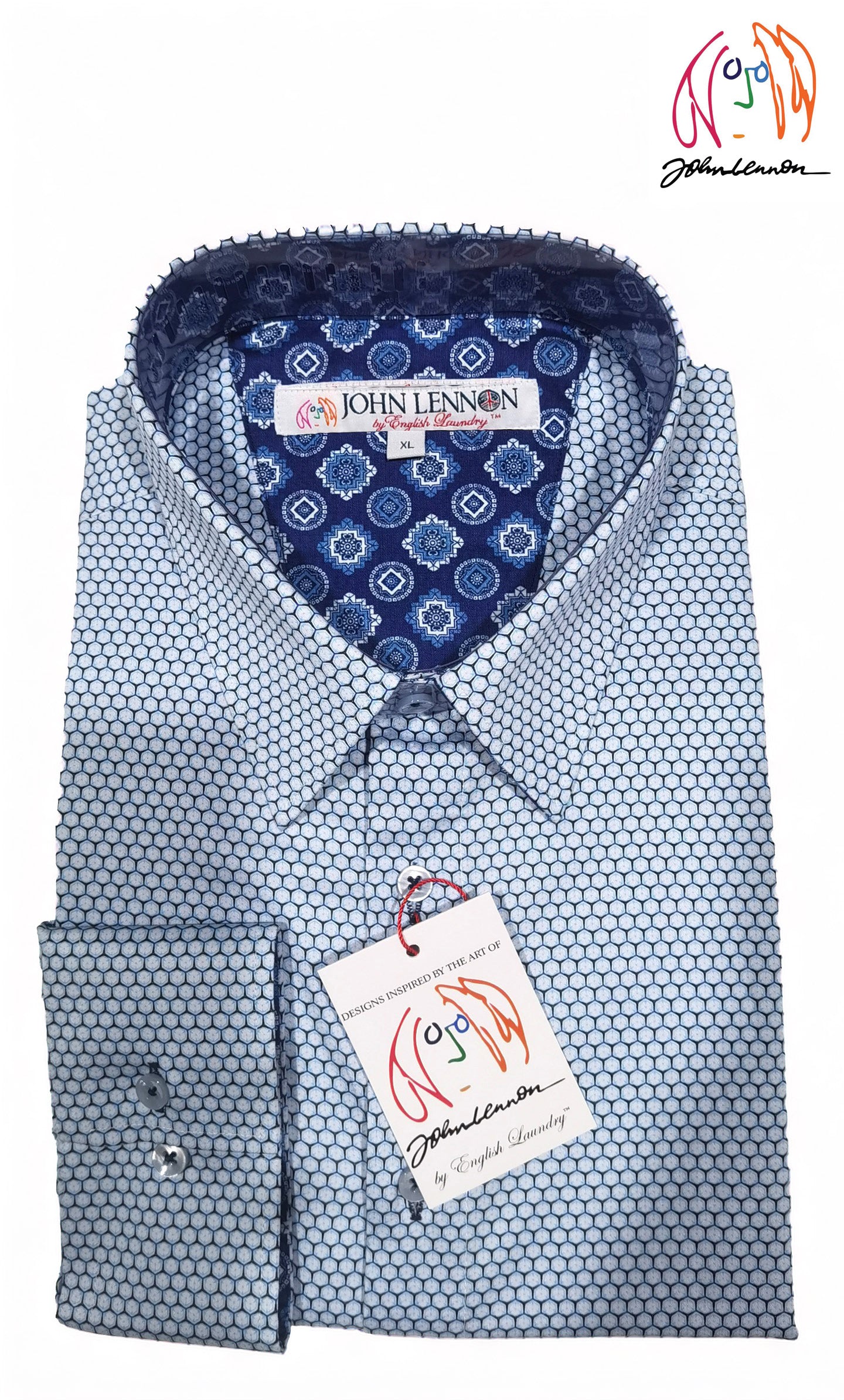 Blue Geometric print