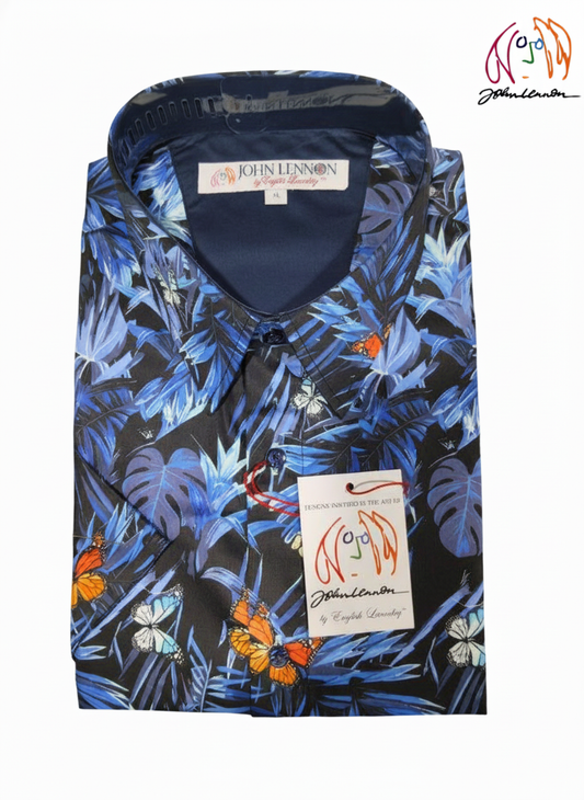 Floral  and butterfly patterned shirt 